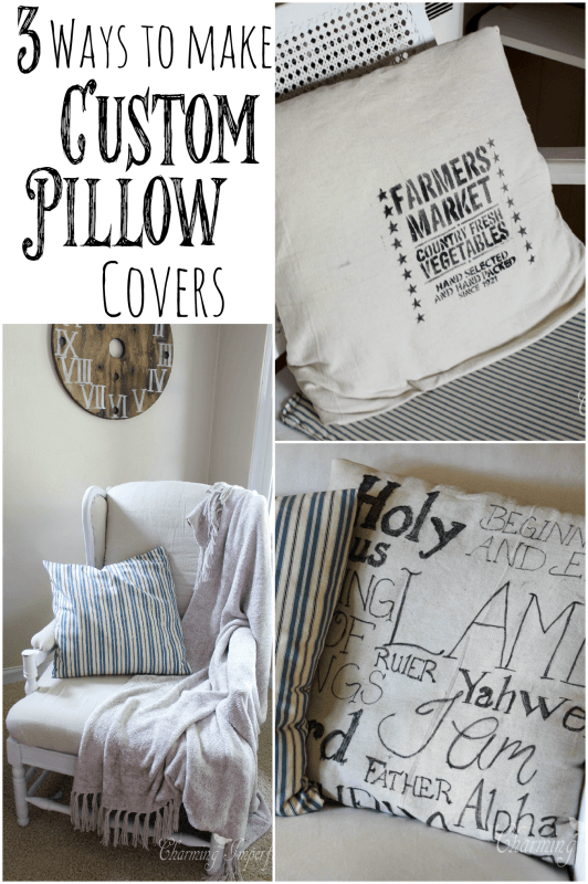 Pillows are such a great way to update a room, and these three ways of customizing covers are perfect for that personal touch!