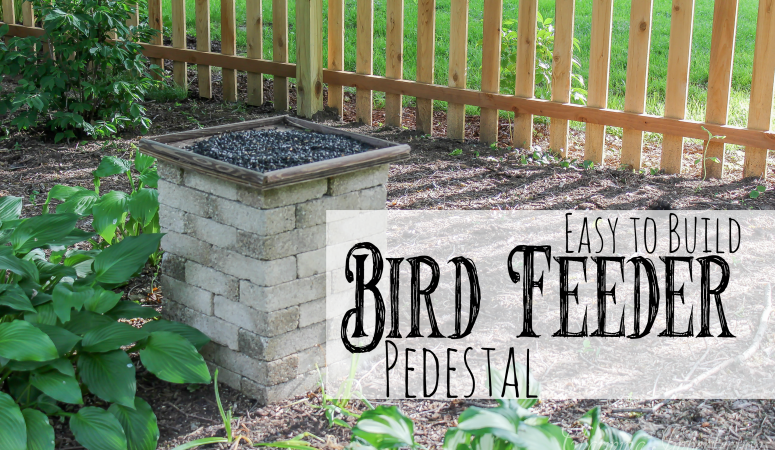 Extremely Simple DIY Pedestal Bird Feeder
