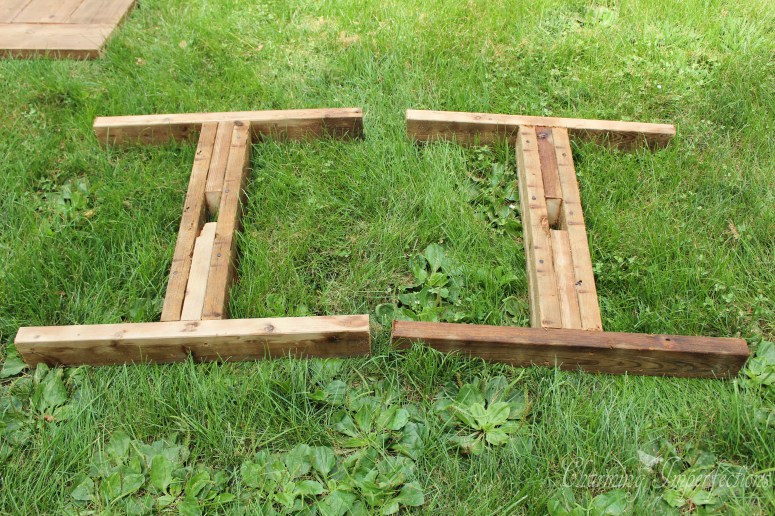 DIY Farmhouse Table with 2 style options for legs!