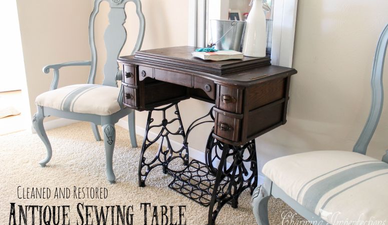 Antique Sewing table Gets Cleaned and Restored