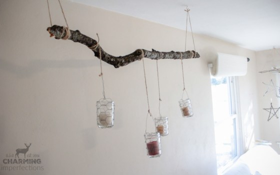 Rustic Tree Branch Candle Holder