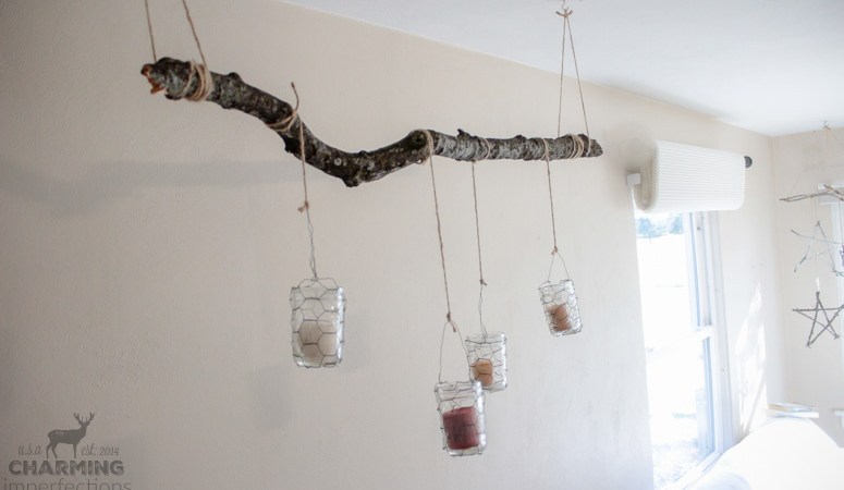 Rustic Tree Branch Candle Holder