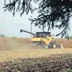 Harvest is a big deal in this part of the world, and it's our next October photo challenge catagorie! We loved watching this combine from our backyard as he mowed down the tall corn stalks. #charmingfall #harvest