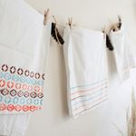 As part of our #frugal Christmas this year, we decided to do #handmadegifts. This is one of them: Painted kitchen towels.
Along with the tutorial for these lovelies, this blog post has a whole blog hop AND a #giveaway for $180. It's all part of the #happinessishandmade blog tour and you don't want to miss it! Come see all the handmade greatness and enter to win at www.charmingimperfections.com