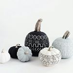 These mud cloth inspired pumpkins are so chic! My favs are the grey ones! They are the brilliant work of @homeyohmy and if you want a gorgeous Instagram feed to drool over, go check hers out ;)
